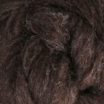 Dark Brown Corriedale Wool Roving | 1kg Bulk Wholesale Pack | 30 Micron Structural Felting Sliver