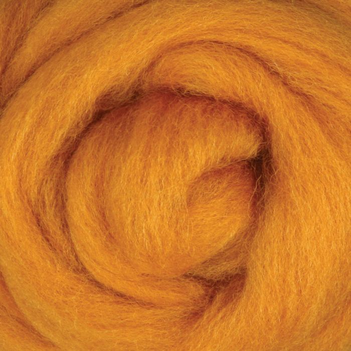 dsbu Butterscotch Dyed Wool Sliver | 1kg Bulk Wholesale Pack | Premium Professional Felting & Spinning Fiber - Image 1