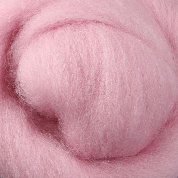 dscc Cupcake Pink Dyed Wool Sliver | 1kg Bulk Wholesale Pack | Premium Professional Felting & Spinning Fiber - Image 1