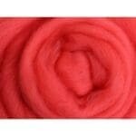 Vibrant Sunset Coral #060 Wool Sliver (1kg) - Soft, High-Luster Professional Crafting Wool