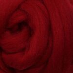 049 Cherry Red Wool Sliver 1kg Bulk - Deep Crimson Fiber for Botanical Felting & Professional Costume Design