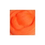 Fluro Orange Neon Dyed Wool Sliver - 1kg Bulk Pack - High-Visibility Felting Fiber.