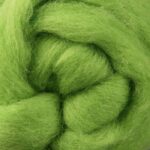 Lime Green Dyed Wool Sliver | 1kg Bulk Wholesale Pack | Premium Professional Spinning & Felting Fiber
