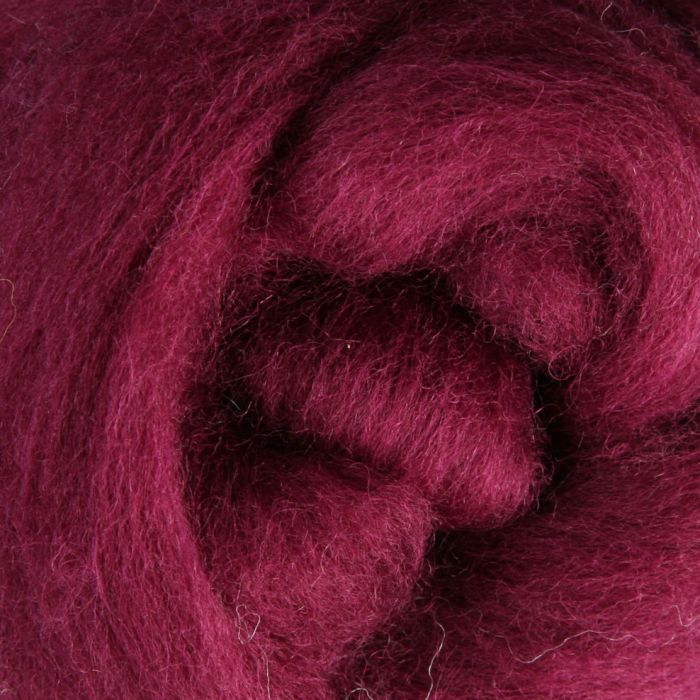 dsrb Raspberry Pink Dyed Wool Sliver | 1kg Bulk Wholesale Pack | Premium Professional Spinning & Felting Fiber - Image 1