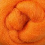 048 Tangerine Wool Sliver 1kg Bulk - Vivid Citrus Orange Fiber for Tropical Florals & Modern Felting