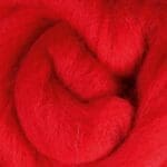 Fiery Scarlet Red #028 Wool Sliver (1kg) - Bold Saturated Professional Crafting Wool