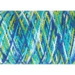 Cotton 404 | Paua Textured Cotton Yarn | 200gm Cone for Weaving | Variegated Teal and Purple Cotton Thread