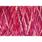 Caterpillar Cotton 406 | Berries Red and Purple Textured Yarn | 200gm Cone for Weaving | Variegated Spiral Cotton Thread