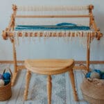 Kromski Spinning Stool | Ergonomic Adjustable Wooden Seat