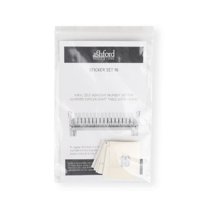 ss16 Ashford 16-Shaft Loom Stickers | Vinyl Numbers 1–16 - Image 1