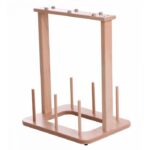 Ashford 6-Spool Yarn Stand | Lacquered Silver Beech