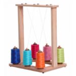 Ashford 6-Spool Yarn Stand | Lacquered Silver Beech - Image 2
